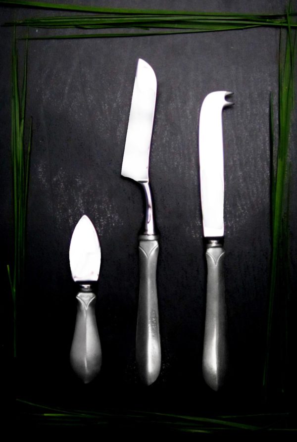 Pewter Stainless Steel Cheese Knife Italian Pewter Cutlery