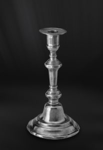 Pewter candlestick - Candlestick handmade in Italy - Italian pewter candlestick (Art.210)