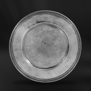 Pewter charger plate - Charger plate handmade in Italy - Italian pewter charger plate (Art.463)