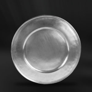 Pewter charger plate - Charger plate handmade in Italy - Italian pewter charger plate (Art.518)