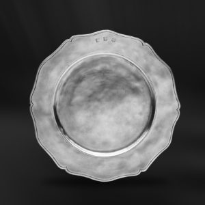Pewter charger plate - Charger plate handmade in Italy - Italian pewter charger plate (Art.576)