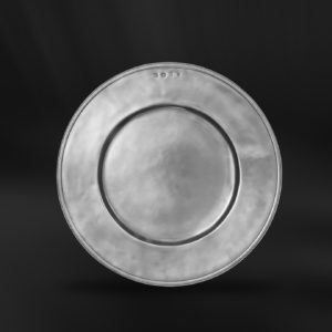 Pewter charger plate - Charger plate handmade in Italy - Italian pewter charger plate (Art.868)