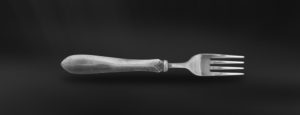 Pewter dessert fork - Pewter and stainless steel flatware handmade in italy - Italian pewter cutlery (Art.704)