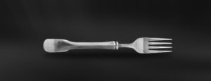 Pewter dessert fork - Pewter and stainless steel flatware handmade in italy - Italian pewter cutlery (Art.824)