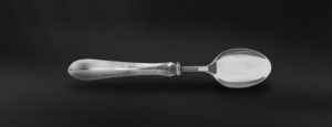 Pewter dessert spoon - Pewter and stainless steel flatware handmade in italy - Italian pewter cutlery (Art.706)