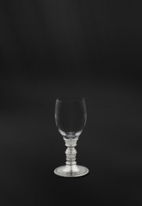 Pewter and crystal liqueurs digestifs glass - Liqueur glass handmade in Italy - Italian pewter liqueur glass (Art.815)