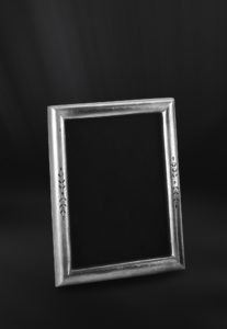 Rectangular pewter photo frame - Rectangular photo frame handmade in Italy - Italian pewter picture frame (Art.664)