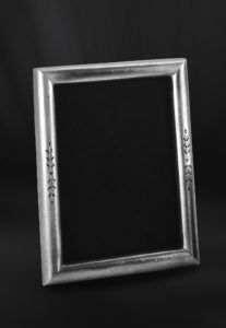 Rectangular pewter photo frame - Rectangular photo frame handmade in Italy - Italian pewter picture frame (Art.666)