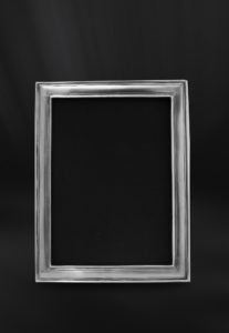 Rectangle pewter photo frame - Rectangular photo frame handmade in Italy - Italian pewter picture frame (Art.861)