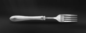 Pewter serving fork - Pewter and stainless steel flatware handmade in italy - Italian pewter cutlery (Art.707)