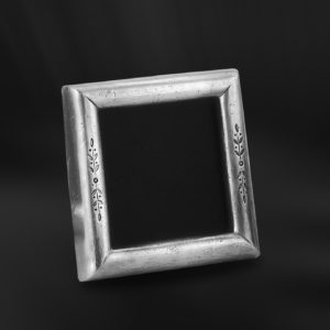 Square pewter photo frame - Square photo frame handmade in Italy - Italian pewter picture frame (Art.667)
