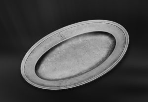 Pewter fish platter - Oval tray handmade in Italy - Italian pewter fish platter (Art.361)