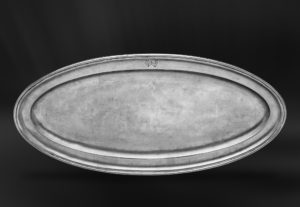 Pewter fish platter - Oval tray handmade in Italy - Italian pewter fish platter (Art.436)