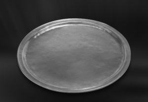 Round pewter tray - Tray handmade in Italy - Italian pewter tray (Art.168)