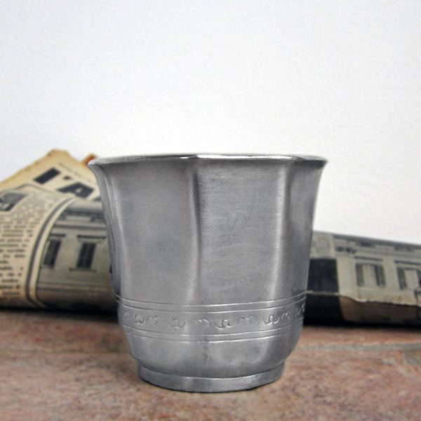 Pewter whisky cup - Pewter whisky glass - Italian Pewter Drinkware (318)