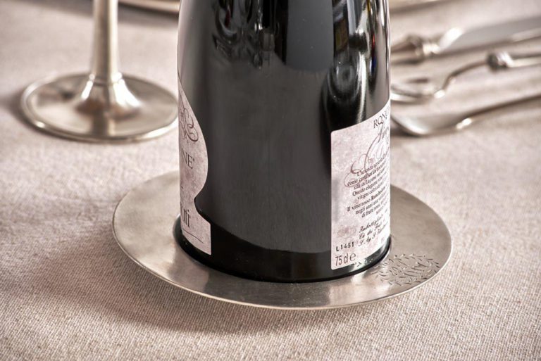 Pewter Wine Bottle Coaster Italian Pewter Drinkware