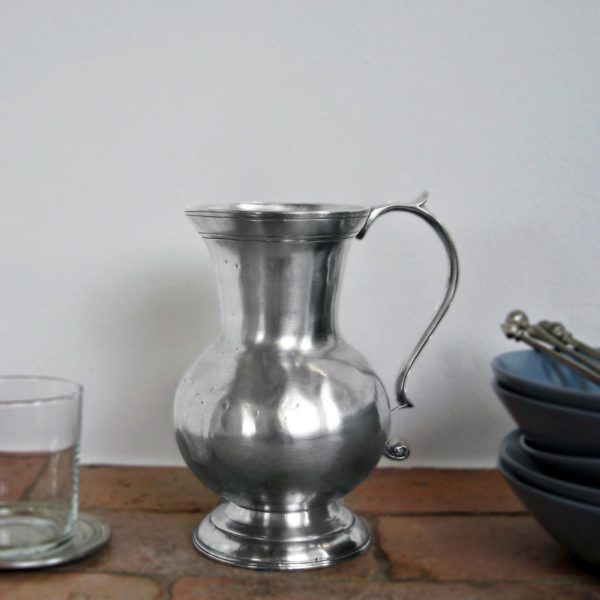 Pewter pitcher - Pewter jug - Italian pewter drinkware (346)