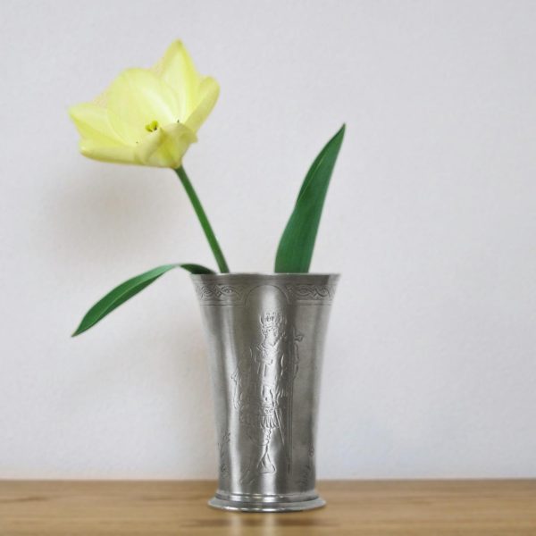 Pewter flowerpot - Italian pewter giftware (404)