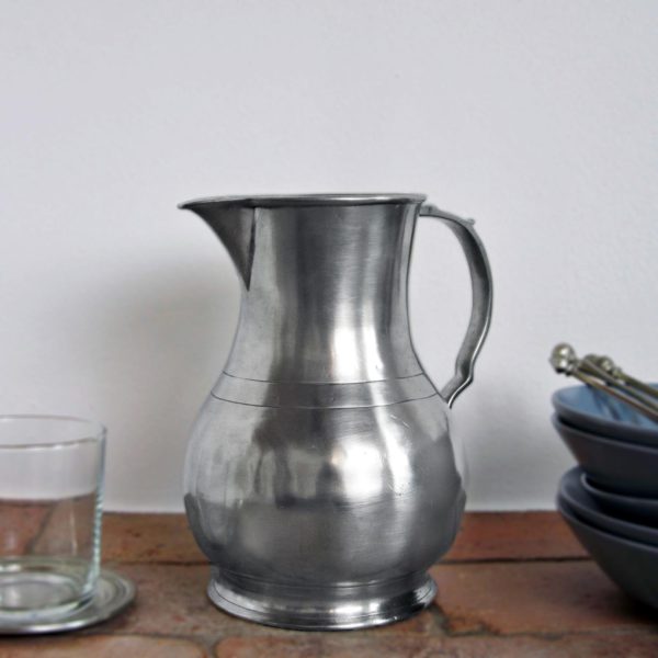 Pewter pitcher - Pewter jug - Italian pewter tableware (406)