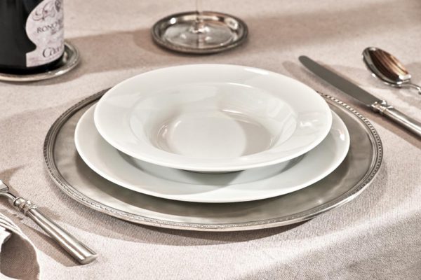 Pewter charger plates - Italian Pewter Dinnerware (423)