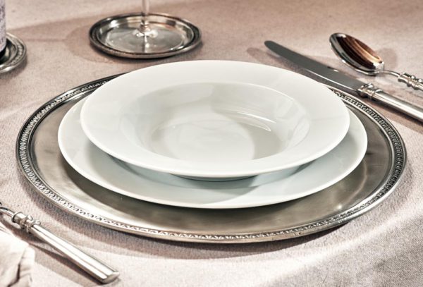 Pewter charger plates - Italian Pewter Dinnerware (463)