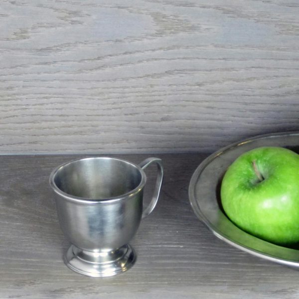 Pewter cup with handle - Italian pewter drinkware (466)