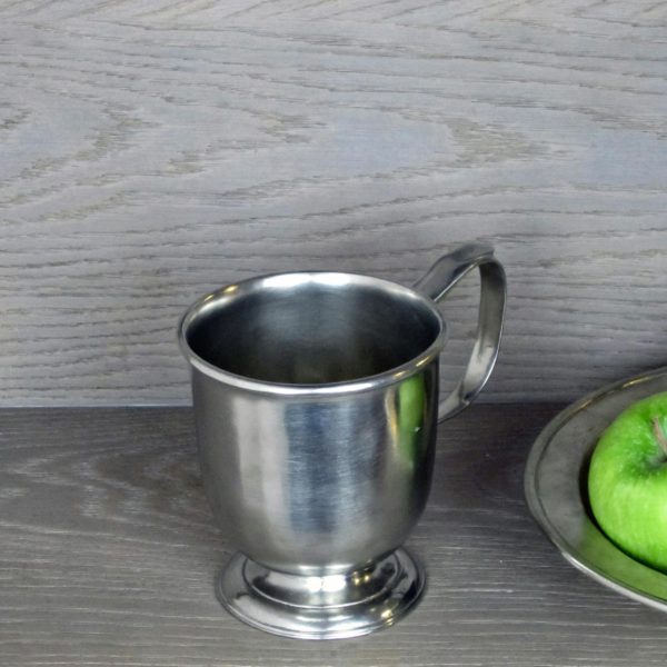 Pewter cup with handle - Italian pewter drinkware (467)