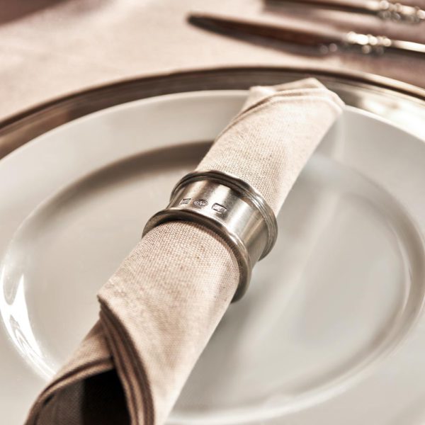 Pewter napkin rings - Italian pewter tableware (551)