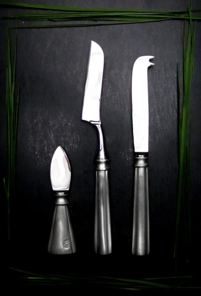 Pewter & Stainless Steel Soft Cheese Knife Italian Pewter