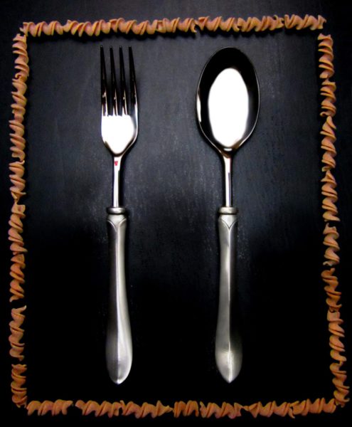 Pewter serving flatware set - Pewter serving cutlery set (707-708)