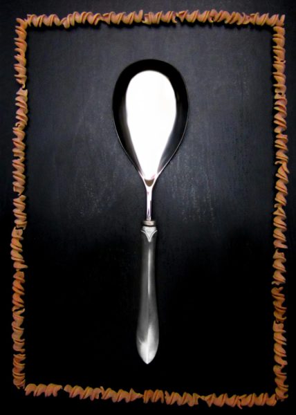 Pewter risotto serving spoon (718)