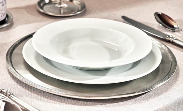 Pewter charger plates - Italian Pewter Dinnerware (769)