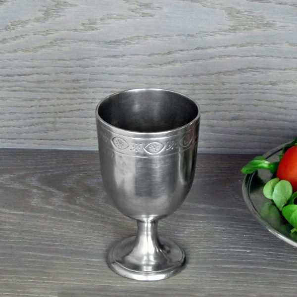 Pewter goblet - Italian pewter drinkware (773)