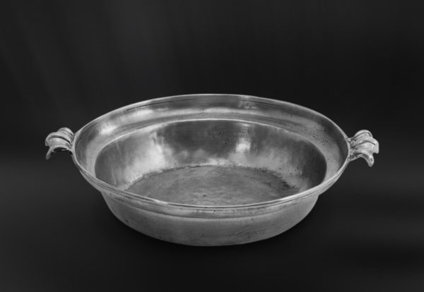 Pewter bowl with handles - Bowl handmade in Italy - Italian pewter bowl (Art.270)