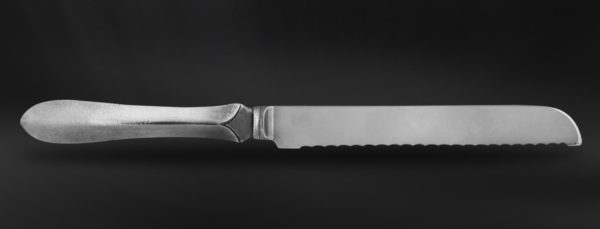 Pewter bread knife - Pewter and stainless steel flatware handmade in italy - Italian pewter cutlery (Art.712)