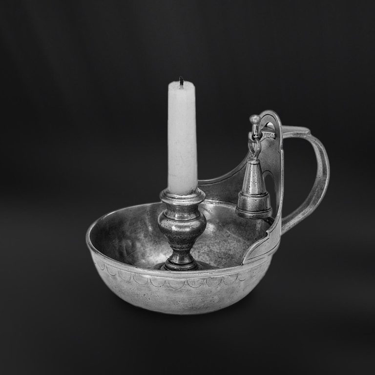 Pewter Candle Holder with Snuffer Italian Pewter Home Décor