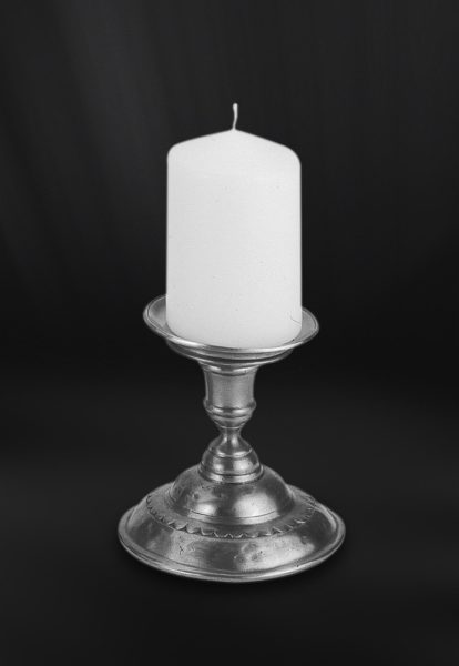 Pewter candle holder - Candle holder handmade in Italy - Italian pewter candle holder (Art.327.5)