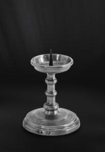 Pewter candle holder - Candle holder handmade in Italy - Italian pewter candle holder (Art.280)