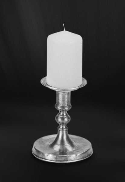 Pewter candle holder - Candle holder handmade in Italy - Italian pewter candle holder (Art.649.5)