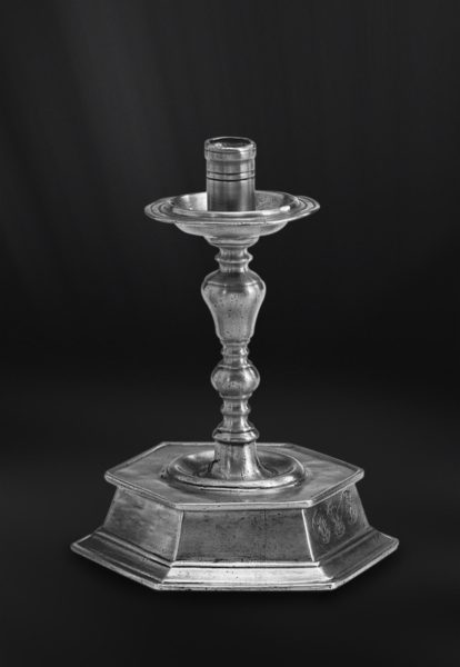 Pewter candlestick - Candlestick handmade in Italy - Italian pewter candle holder (Art.304)