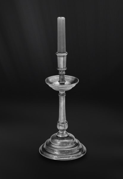 Pewter candlestick - Candlestick handmade in Italy - Italian pewter candlestick (Art.408)