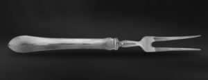 Pewter roast carving fork - Pewter and stainless steel flatware handmade in italy - Italian pewter cutlery (Art.765)