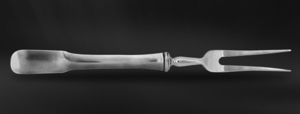 Pewter roast carving fork - Pewter and stainless steel flatware handmade in italy - Italian pewter cutlery (Art.838)