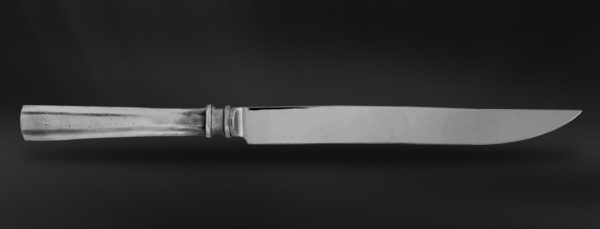 Pewter roast carving knife - Pewter and stainless steel flatware handmade in italy - Italian pewter cutlery (Art.762)