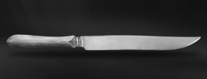 Pewter roast carving knife - Pewter and stainless steel flatware handmade in italy - Italian pewter cutlery (Art.764)