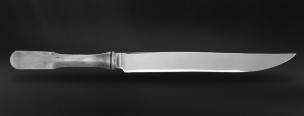 Pewter roast carving knife - Pewter and stainless steel flatware handmade in italy - Italian pewter cutlery (Art.839)