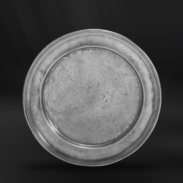 Pewter charger plate - Charger plate handmade in Italy - Italian pewter charger plate (Art.294)