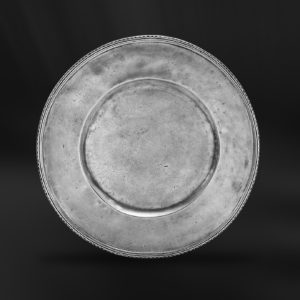 Pewter charger plate - Charger plate handmade in Italy - Italian pewter charger plate (Art.423)