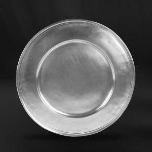 Pewter charger plate - Charger plate handmade in Italy - Italian pewter charger plate (Art.757)