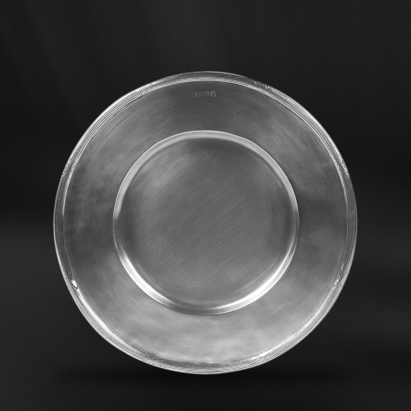Pewter charger plate - Charger plate handmade in Italy - Italian pewter charger plate (Art.769)